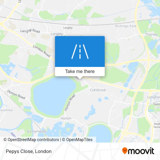 Pepys Close map