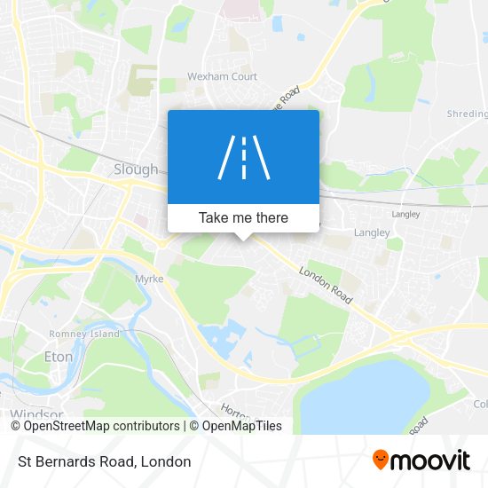 St Bernards Road map