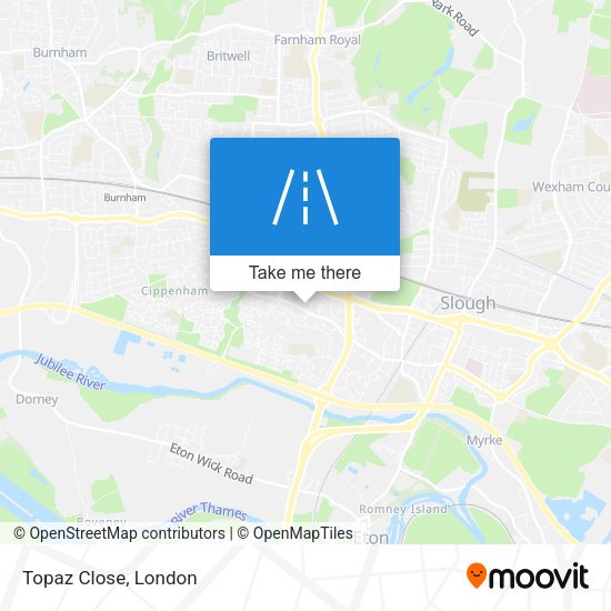 Topaz Close map