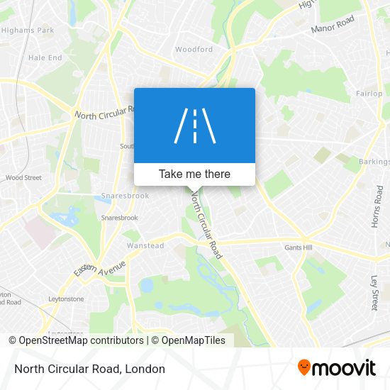 North Circular Road map