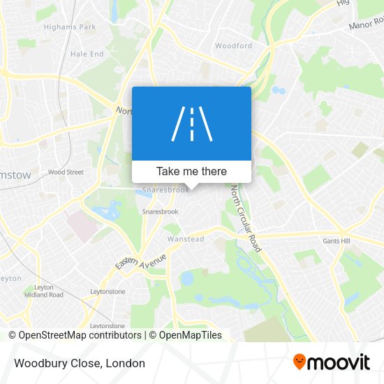 Woodbury Close map