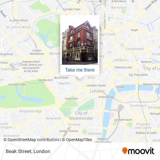 Beak Street map