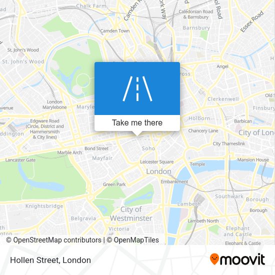 Hollen Street map