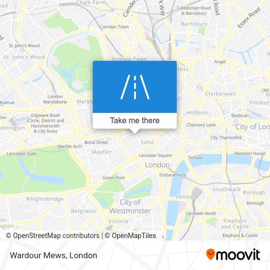 Wardour Mews map