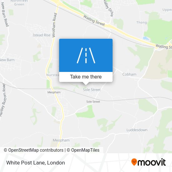 White Post Lane map