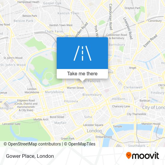 Gower Place map
