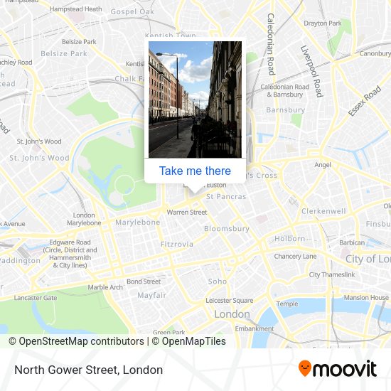 North Gower Street map