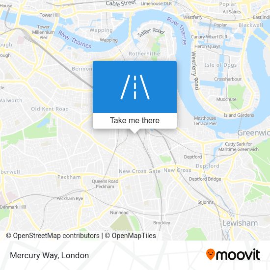 Mercury Way map