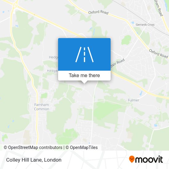 Colley Hill Lane map