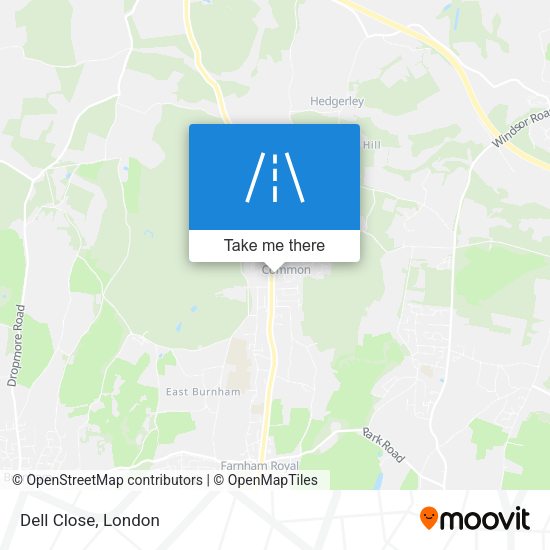 Dell Close map