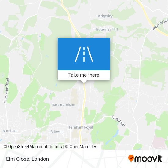 Elm Close map