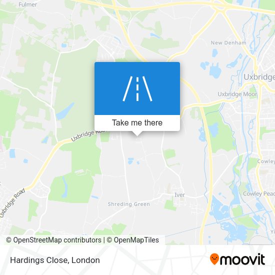 Hardings Close map