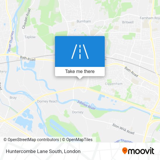 Huntercombe Lane South map