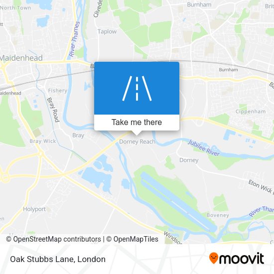 Oak Stubbs Lane map