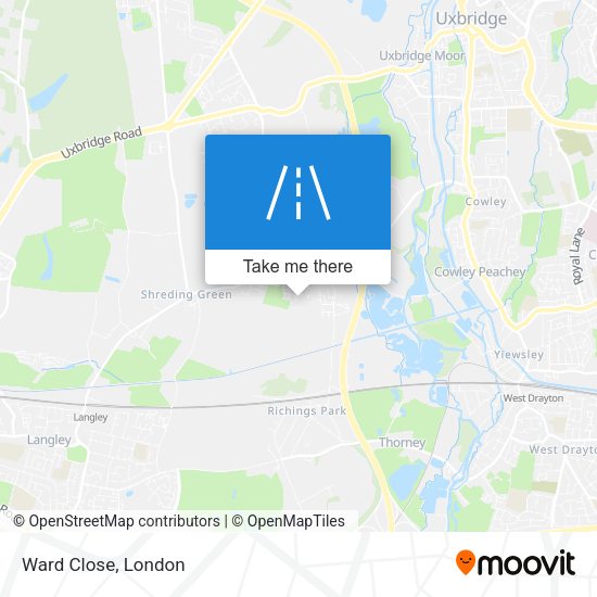 Ward Close map