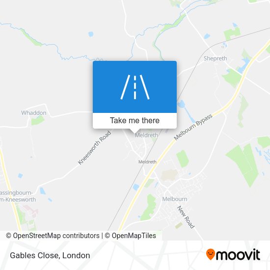 Gables Close map