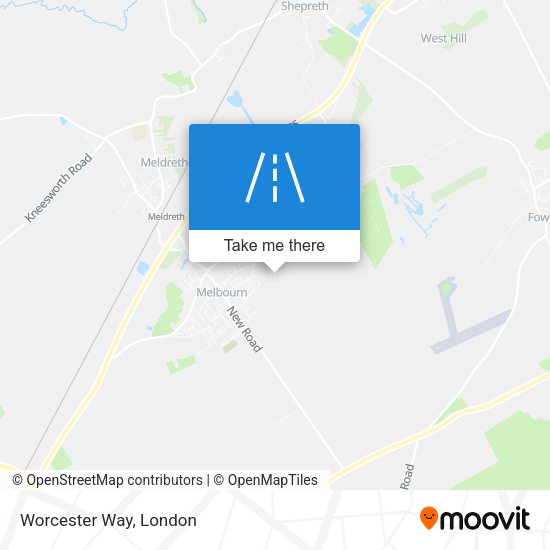 Worcester Way map