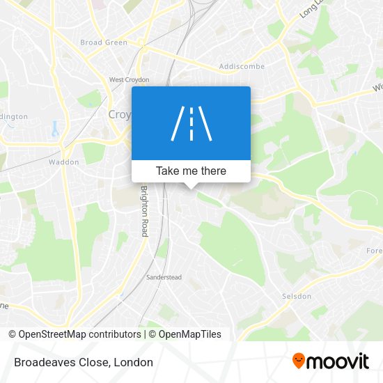Broadeaves Close map