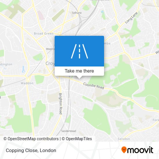 Copping Close map