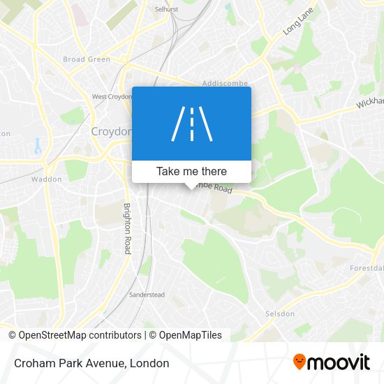 Croham Park Avenue map