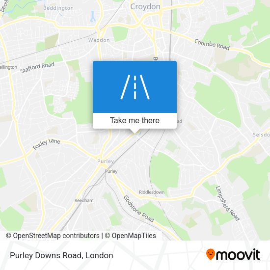 Purley Downs Road map