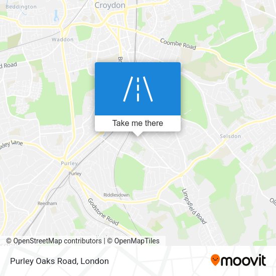 Purley Oaks Road map