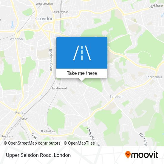 Upper Selsdon Road map