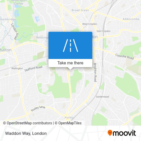 Waddon Way map