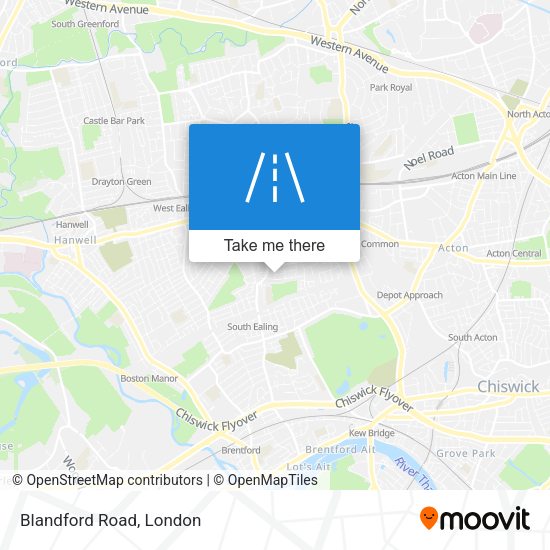 Blandford Road map