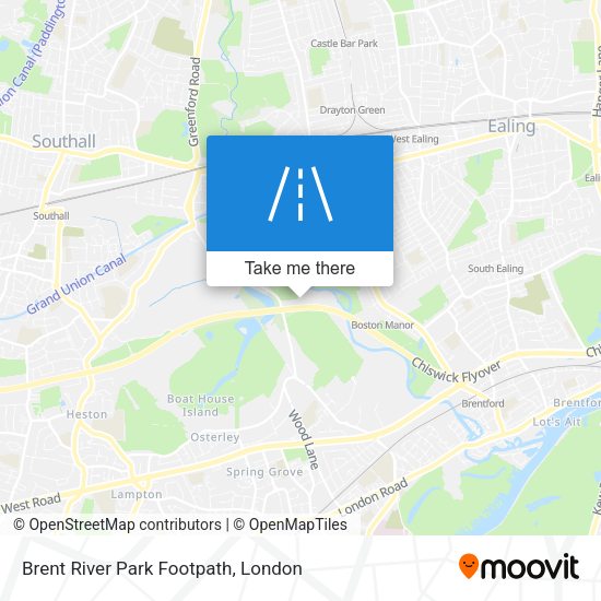 Brent River Park Footpath map