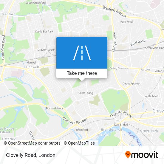 Clovelly Road map