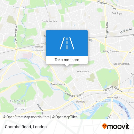 Coombe Road map