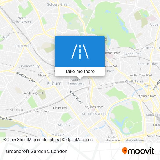 Greencroft Gardens map