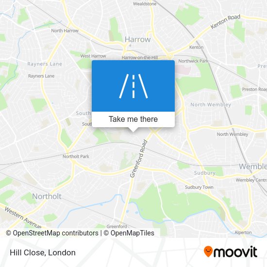 Hill Close map