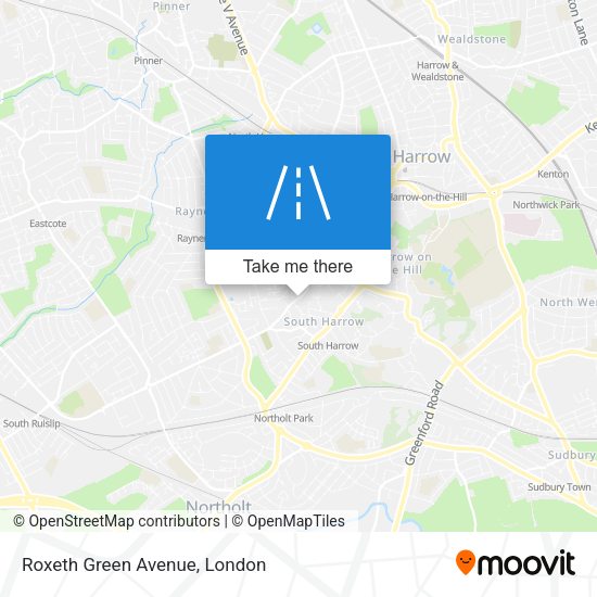 Roxeth Green Avenue map