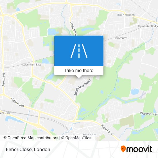 Elmer Close map