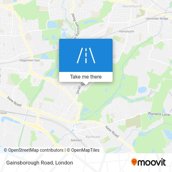 Gainsborough Road map