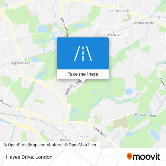 Hayes Drive map