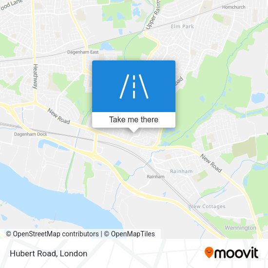 Hubert Road map