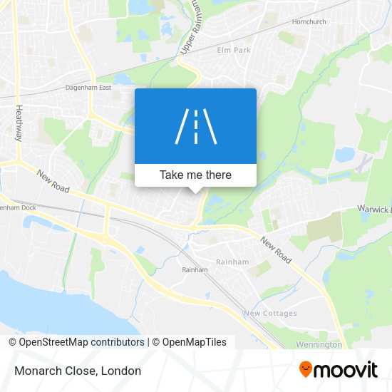 Monarch Close map
