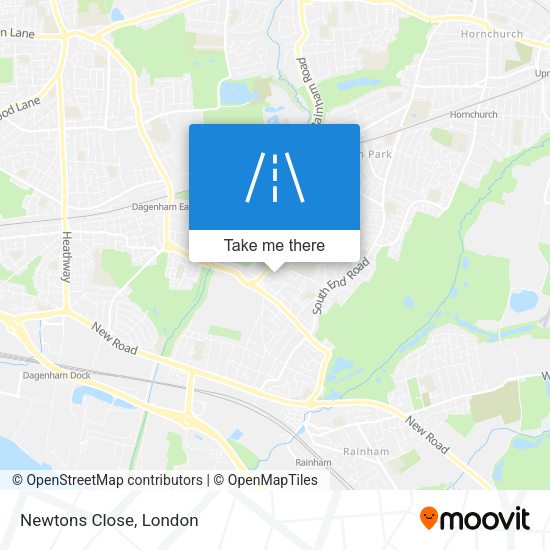 Newtons Close map