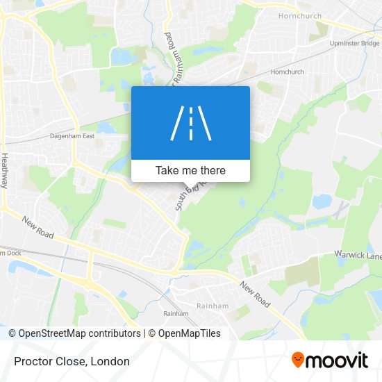 Proctor Close map