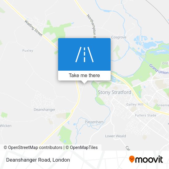 Deanshanger Road map