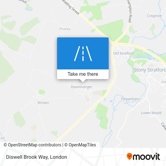 Diswell Brook Way map