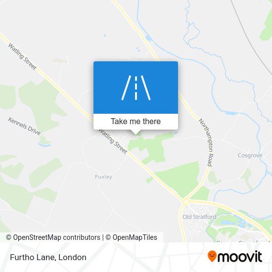 Furtho Lane map
