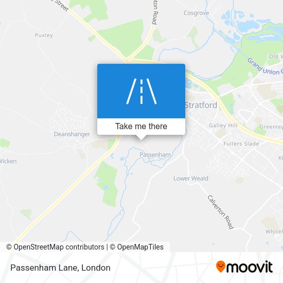 Passenham Lane map