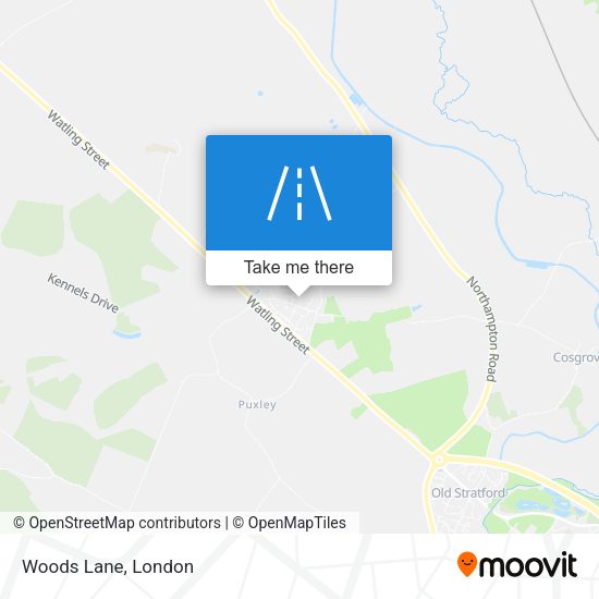 Woods Lane map