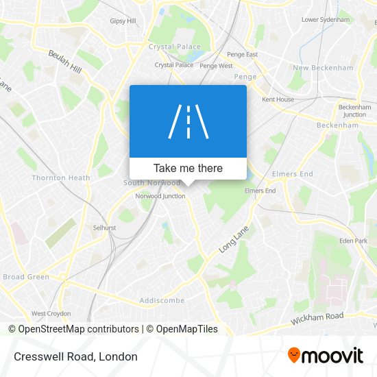 Cresswell Road map