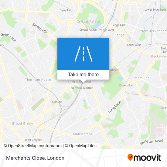 Merchants Close map