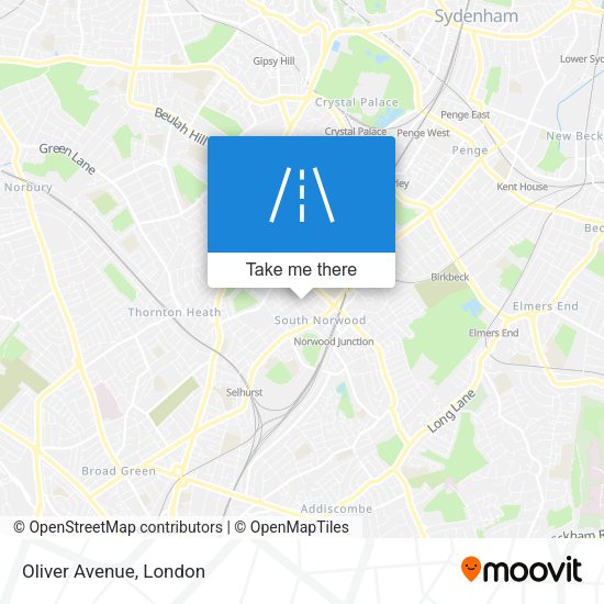 Oliver Avenue map